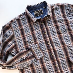 Wrangler Retro Western Shirt Mens Rodeo Cowboy XL